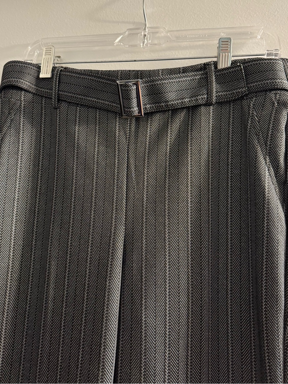 Soho Apparel women’s Herringbone Flat Front pants with Belt